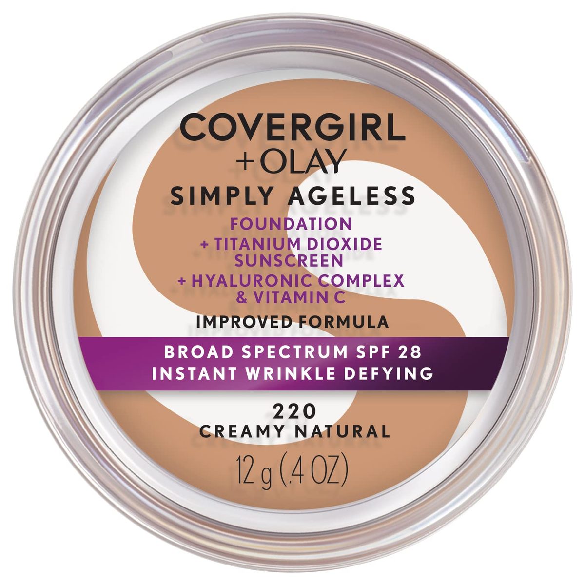 COVERGIRL & Olay Simply Ageless Instant Wrinkle-Defying Foundation, Creamy Natural 0.44 液体盎司（1 件装）