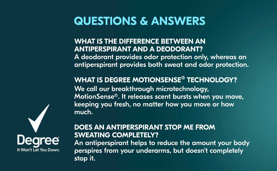 Degree Men Advanced Protection Antiperspirant Deodorant Cool Rush 4 粒装 72 小时防汗防臭止汗剂，采用 MotionSense 技术 2.7 盎司