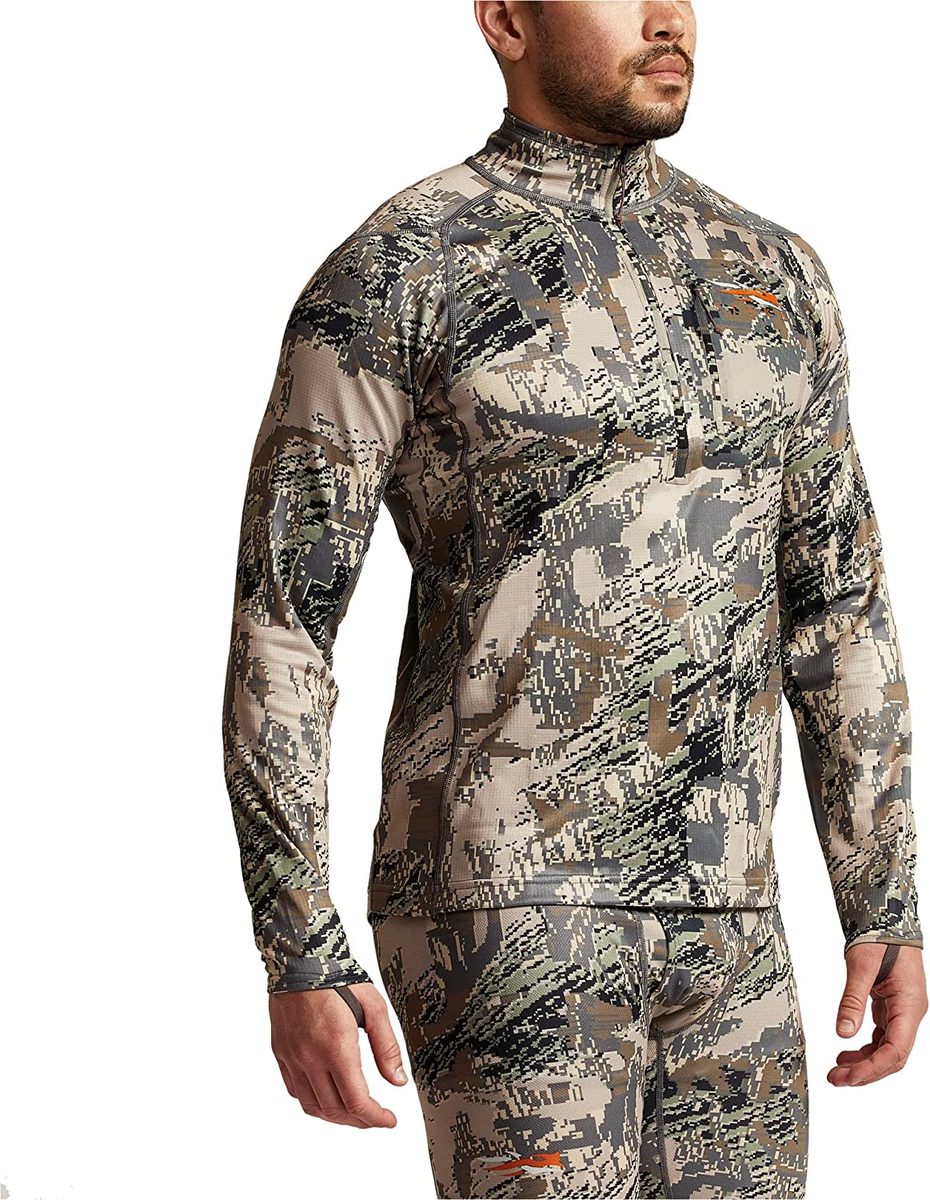 SITKA Gear 男士 Core 中型 Zip-T 长袖狩猎衬衫
