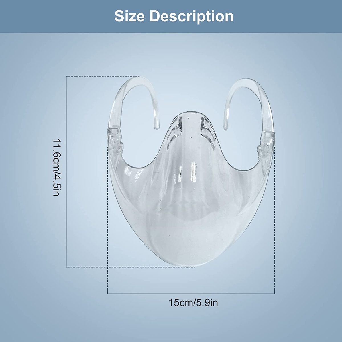 2PCS Transparent Face_Sheild，美国现货轻质防雾耐用透气可见表情脸_Sheild，塑料可重复使用可水洗脸_Sheild男女款3-4天快速发货
