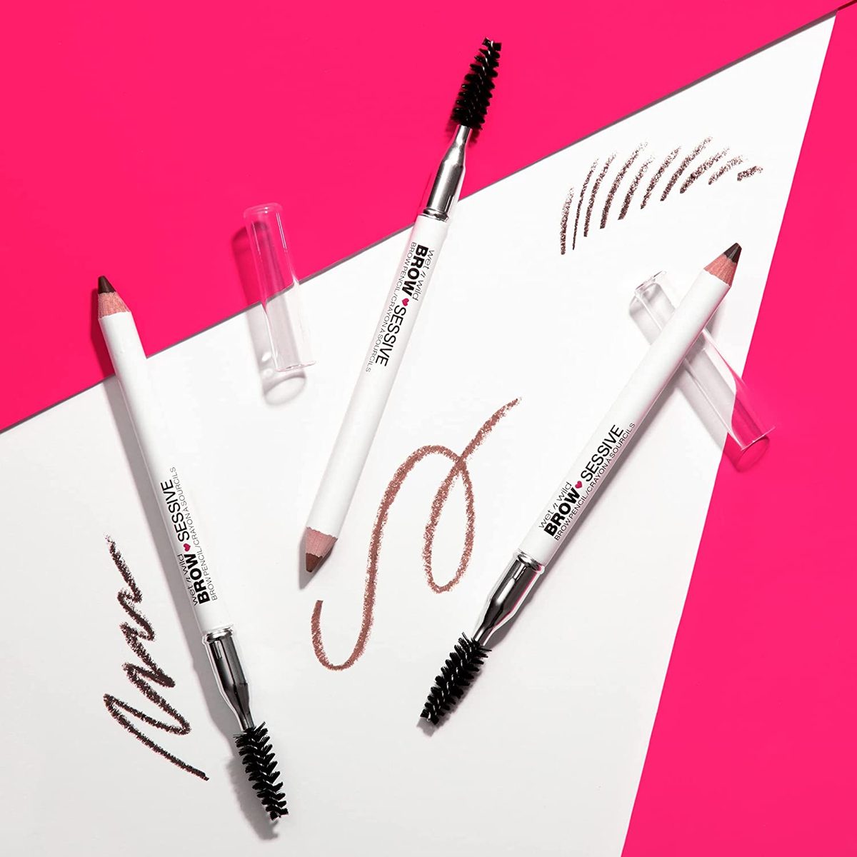 眉笔 By Wet n Wild Brow-Sessive Brow Makeup Pencil<liner Blending Brush, Precise, Fine Tip, Shapes, Defines, Fills, Dark Brown