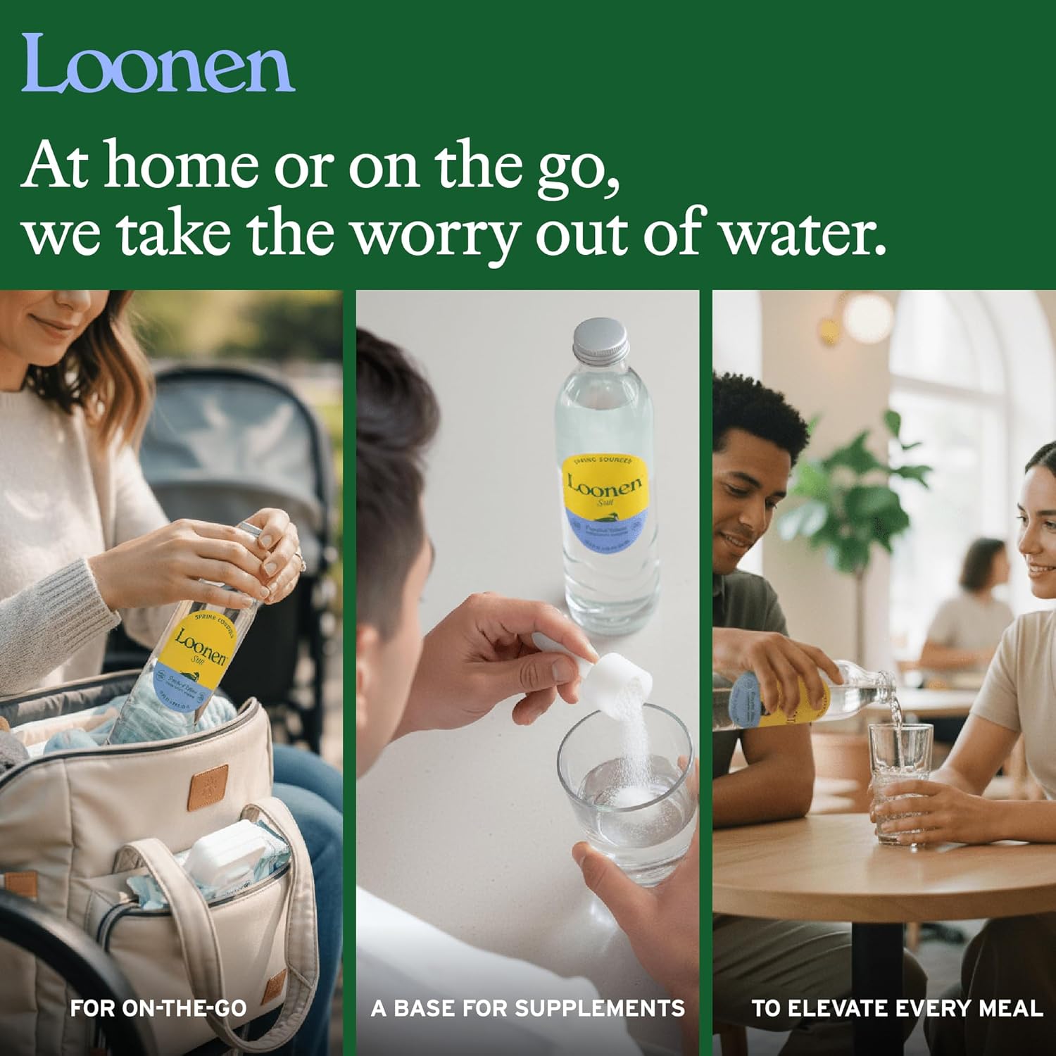 Loonen Spring来源的苏打水，玻璃瓶装高碳酸，矿物质，镁，钾，钙，钠，不含PFAS，不含塑料，NSF认证，美国制造，每包6750mL