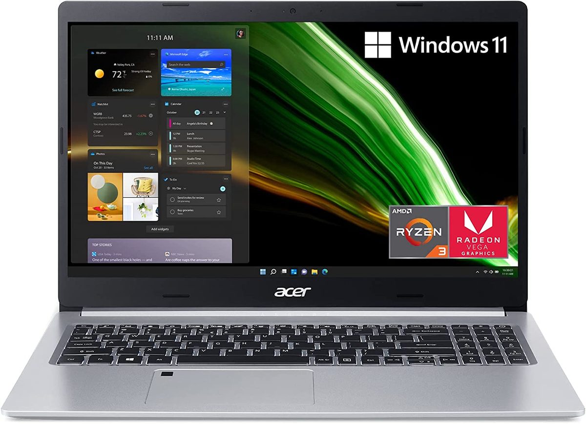 宏碁 Aspire 5 A515-46-R3UB | 15.6 英寸全高清 IPS 显示屏 | AMD Ryzen 3 3350U 四核移动处理器 | 4GB DDR4 | 128GB NVMe SSD | WiFi 6 | 背光 KB | FPR | Amazon Alexa | Windows 11 Home S 模式