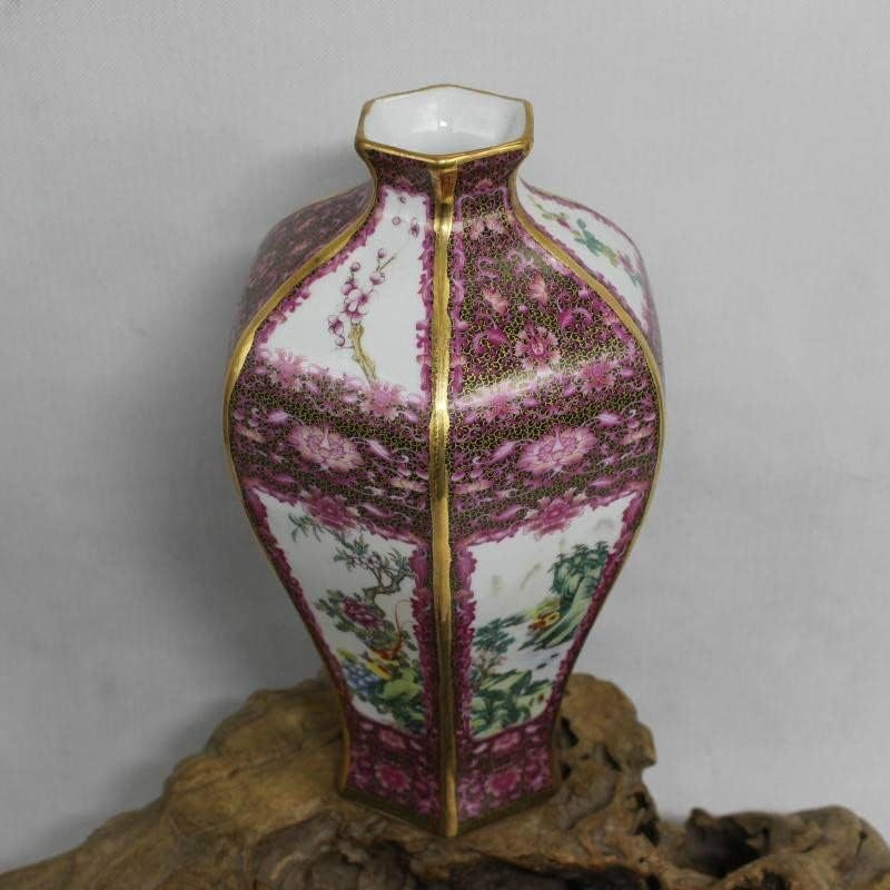 ZSEDP 景德镇古董手工山水花鸟家居办公室装饰中国古典陶瓷花瓶