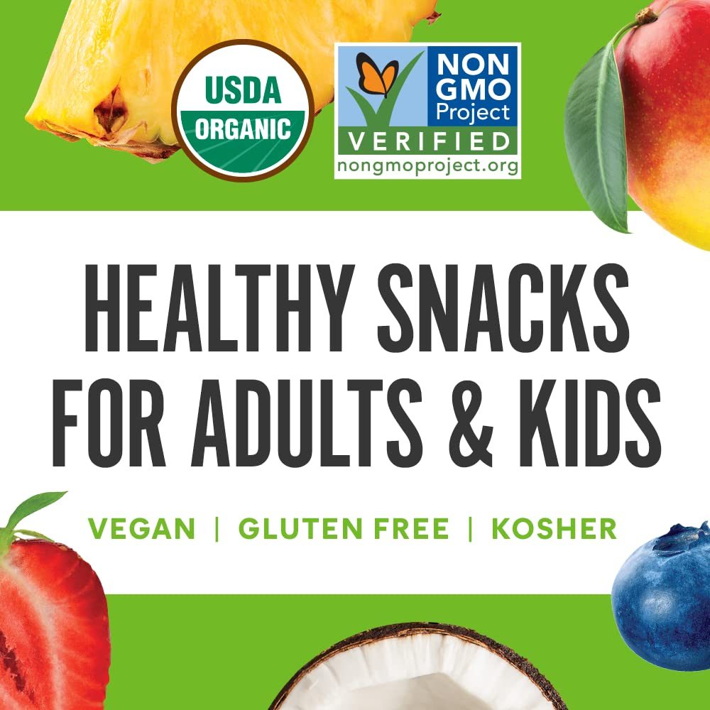 Noka Superfood 水果冰沙袋，具有免疫支持的超级浆果，含亚麻籽、接骨木浆果和植物蛋白的健康零食，不含素食和麸质，有机挤压袋，4.22 盎司，6 件