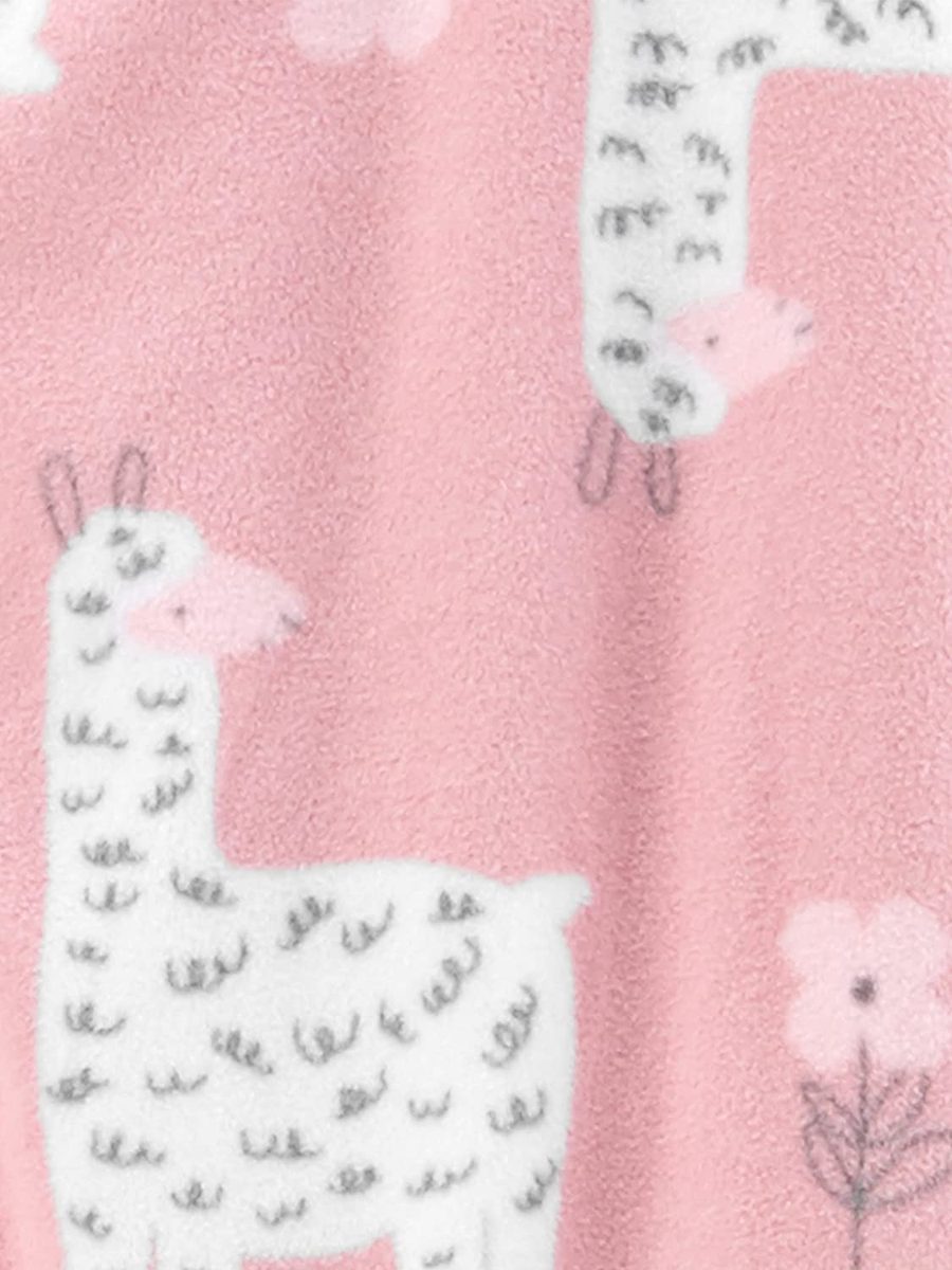 Simple Joys by Carter's 婴儿、幼儿和女孩宽松抓绒连脚睡衣，2 件装