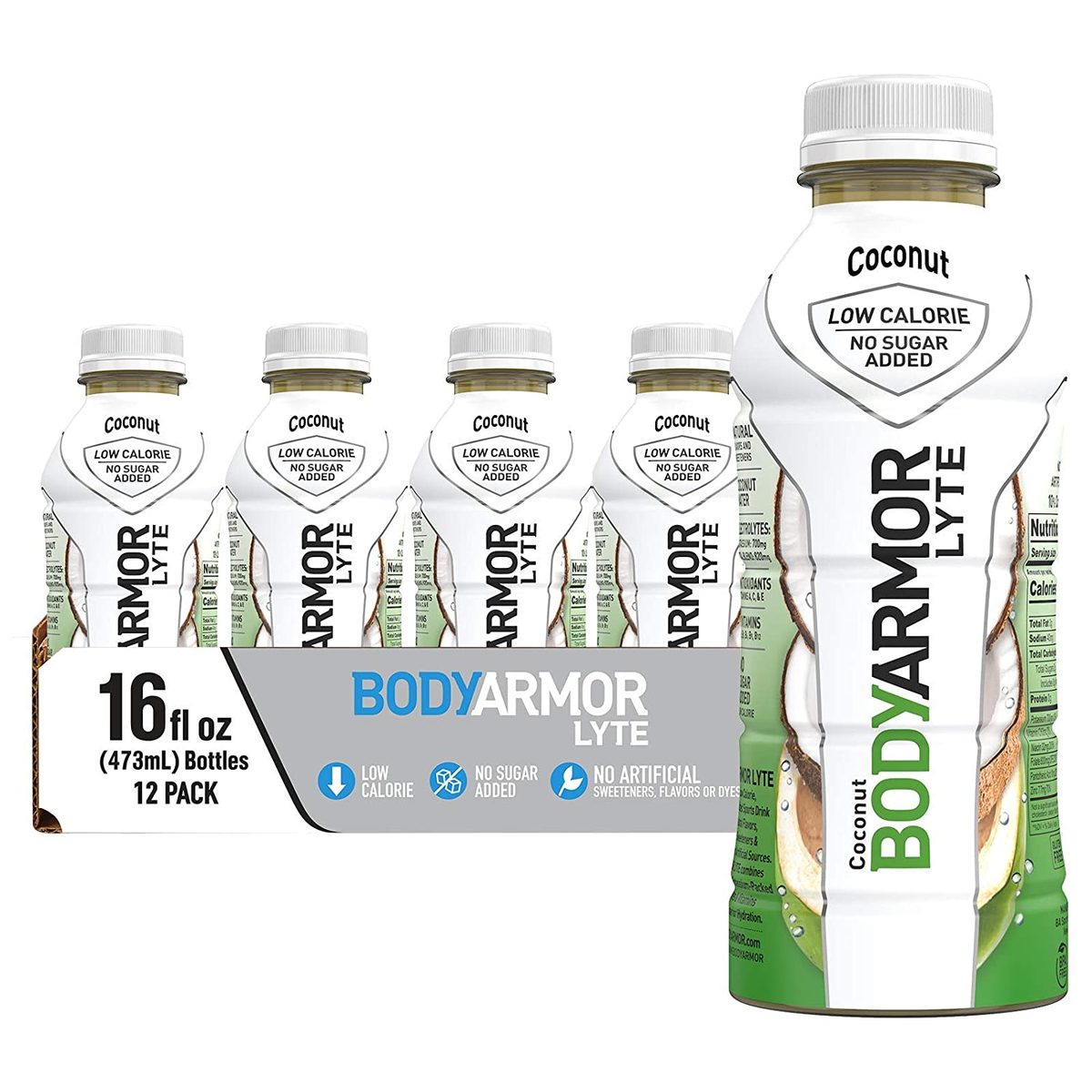 BODYARMOR LYTE 运动饮料低热量运动饮料，草莓柠檬水，含维生素的天然风味，富含钾的电解质，非常适合运动员 16 液体盎司（12 件装）